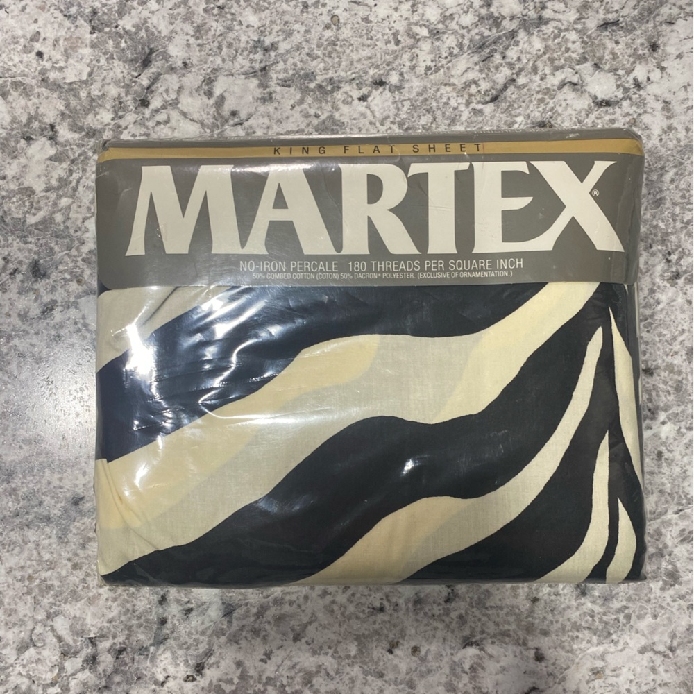 Martex Zebra Print King Sheet